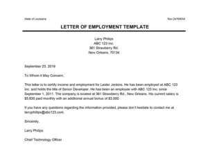 Carta de verificación de empleo: modelo y formato a utilizar Carta de verificación de empleo: modelo y formato a utilizar