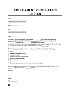 Carta de verificación de empleo: modelo y formato a utilizar Carta de verificación de empleo: modelo y formato a utilizar